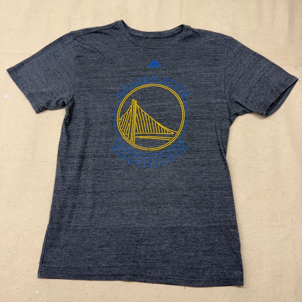 Adidas Golden State Warriors Gray Heather Graphic T-Shirt Mens Small